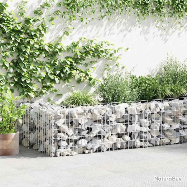 Mur � gabion avec couvercles Acier galvanis� 600 x 50 x 50 cm