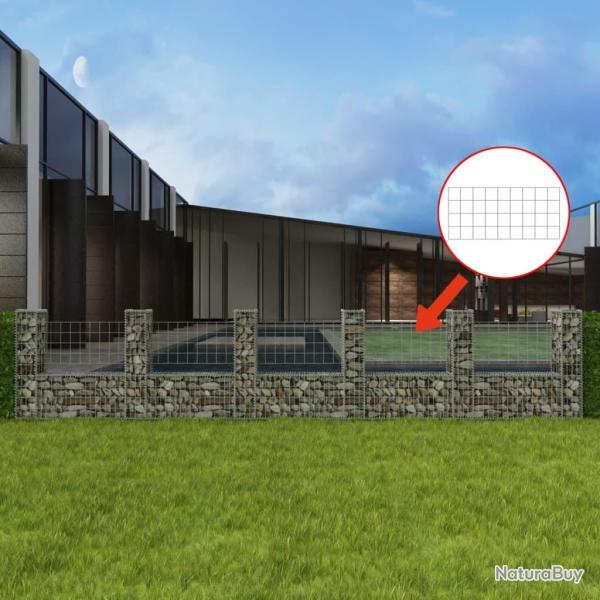 Panier de gabion en forme de U Acier galvanis 570x20x100 cm alsavelo