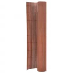 Cl&ocirc;ture de jardin double face 110x400 cm Marron