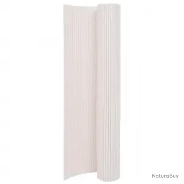 Cl�ture de jardin double face 110x400 cm Blanc