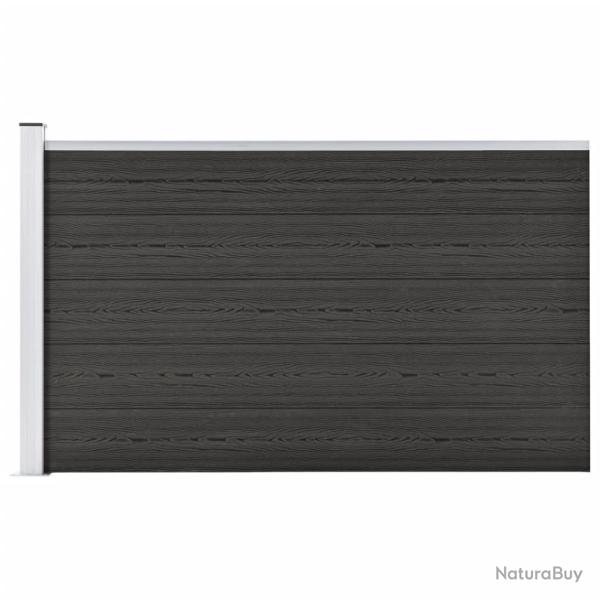 Cl�ture de jardin WPC 175x105 cm Gris