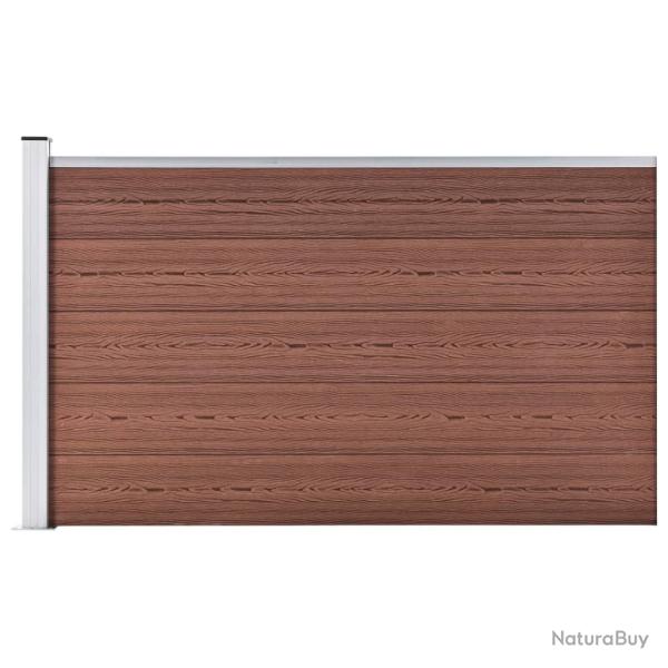 Cl�ture de jardin WPC 175x105 cm Marron