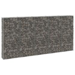 Mur en gabion avec couvercles Acier galvanis&eacute; 300x30x150 cm
