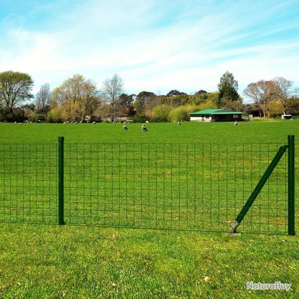Cl�ture Euro Acier 10 x 1,5 m Vert alsavelo