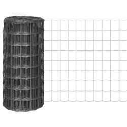 Cl&ocirc;ture euro Acier 25 x 0,8 m Gris