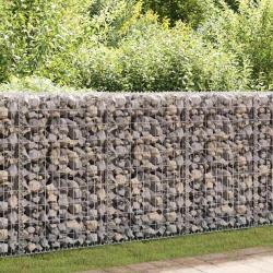 Mur &agrave; gabion avec couvercles Acier galvanis&eacute; 80x20x100 cm