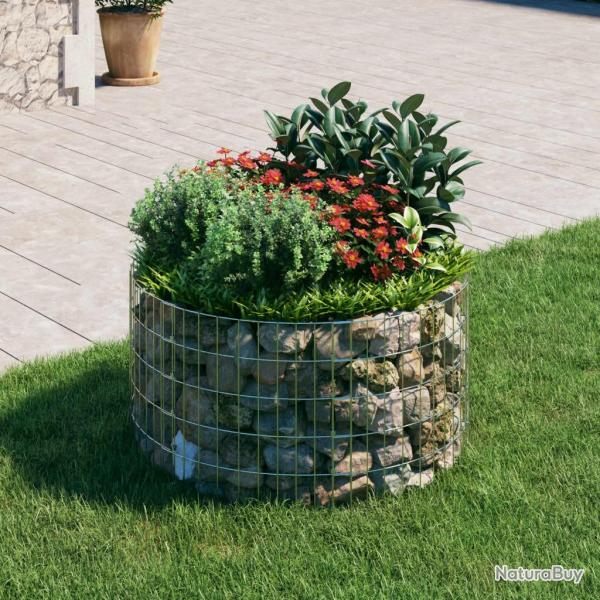 Poteau � gabion circulaire Acier galvanis� �100x50 cm