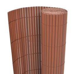 Cl&ocirc;ture de jardin Double face PVC 90 x 500 cm Marron
