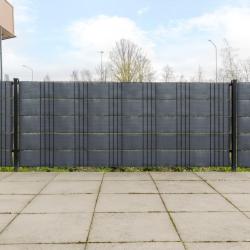 Paravents de balcon 10 pcs anthracite 255x19 cm r&eacute;sine tress&eacute;e