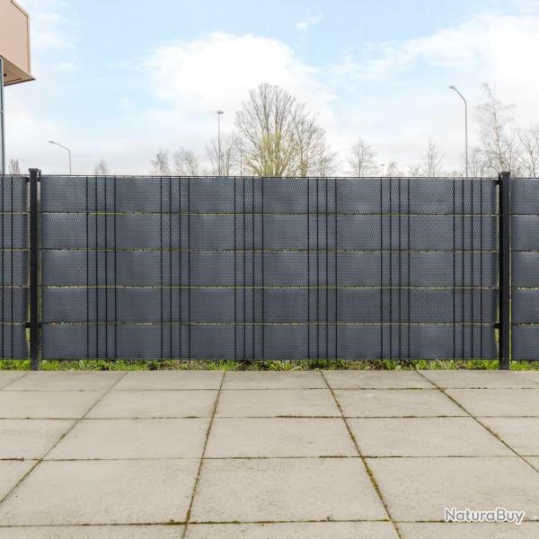 Paravents de balcon 10 pcs anthracite 255x19 cm r�sine tress�e