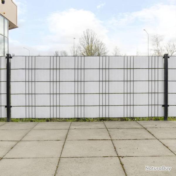 Paravents de balcon 10 pcs blanc 255x19 cm r�sine tress�e