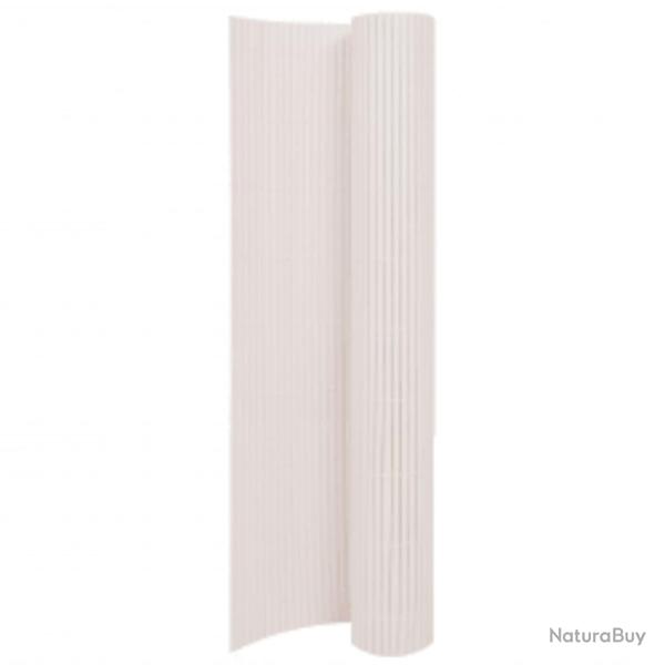 Cl�ture de jardin double face 110x500 cm Blanc
