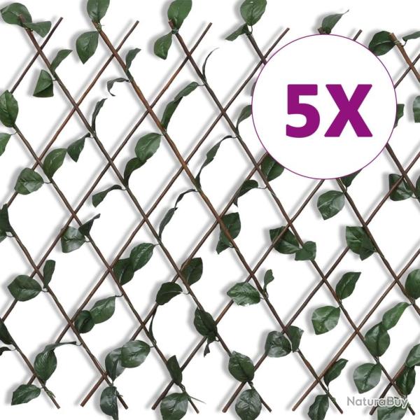 Clture en treillis de saule 5 pcs 180x90 cm alsavelo