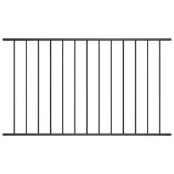 Panneau de cl&ocirc;ture Woerden en acier thermolaqu&eacute; noir 1,7&nbsp;x&nbsp;1,17&nbsp;m