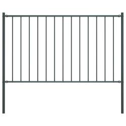 Panneau de cl&ocirc;ture Woerden avec poteaux en acier 1,7&nbsp;x&nbsp;1,25&nbsp;m anthracite