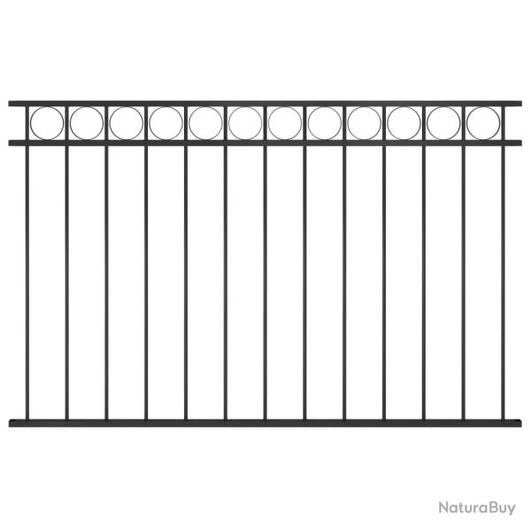 Panneau de cl�ture Assen en acier 1,7�x�1�m noir