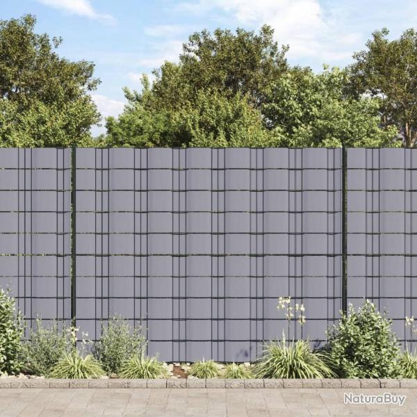 �crans d'intimit� de jardin 4 pcs PVC 35x0,19 m Gris clair mat