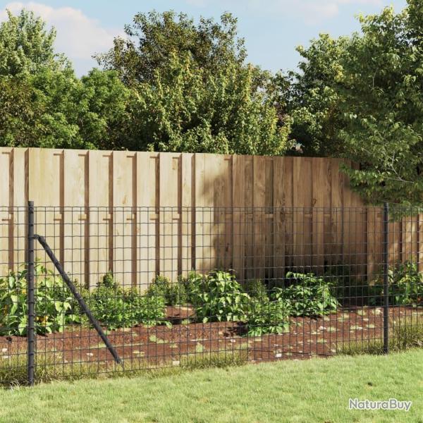 Cl�ture en treillis m�tallique anthracite 0,8x25 m
