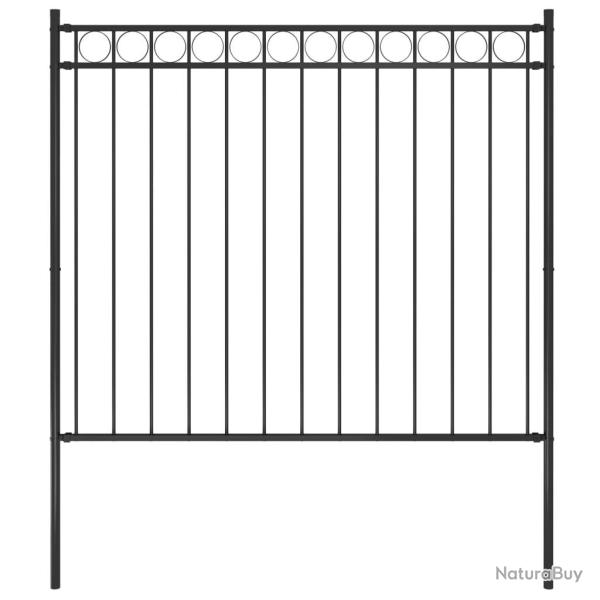 Cl�ture de jardin Assen en acier noir 1,7�x�1,5�m