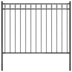 Cl&ocirc;ture de jardin Assen en acier noir 1,7&nbsp;x&nbsp;1&nbsp;m