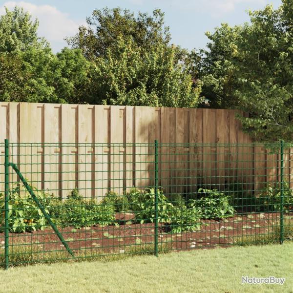Cl�ture en treillis m�tallique avec bride vert 0,8x25 m