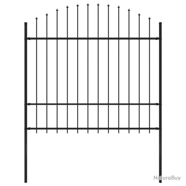 Cl�ture de jardin Woerden avec pointe en acier noir 170�x�175�cm