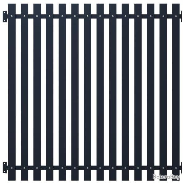 Panneau clture Anthracite 170,5x170 cm Acier enduit de poudre alsavelo