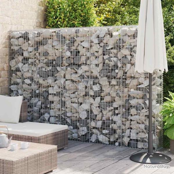 Mur en gabion avec couvercles Acier galvanis� 300x30x200 cm