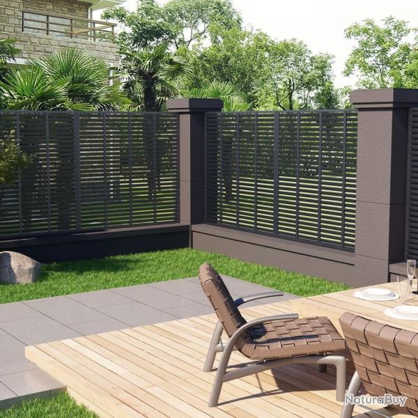 Cl�ture � persiennes WPC 180x180 cm gris
