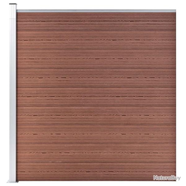 Cl�ture de jardin WPC 175x186 cm Marron