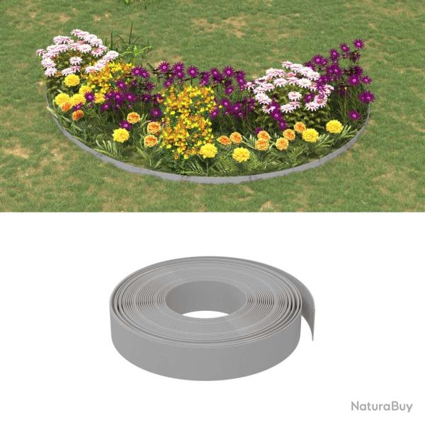 Bordures de jardin 4 pcs gris 10 m 10 cm poly�thyl�ne