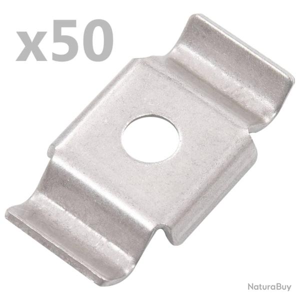 Clips de cl�ture en papillon 50 pcs Acier inoxydable