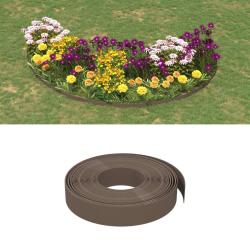 Bordures de jardin 5 pcs marron 10 m 10 cm poly&eacute;thyl&egrave;ne