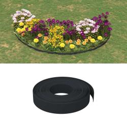 Bordures de jardin 2 pcs noir 10 m 10 cm poly&eacute;thyl&egrave;ne