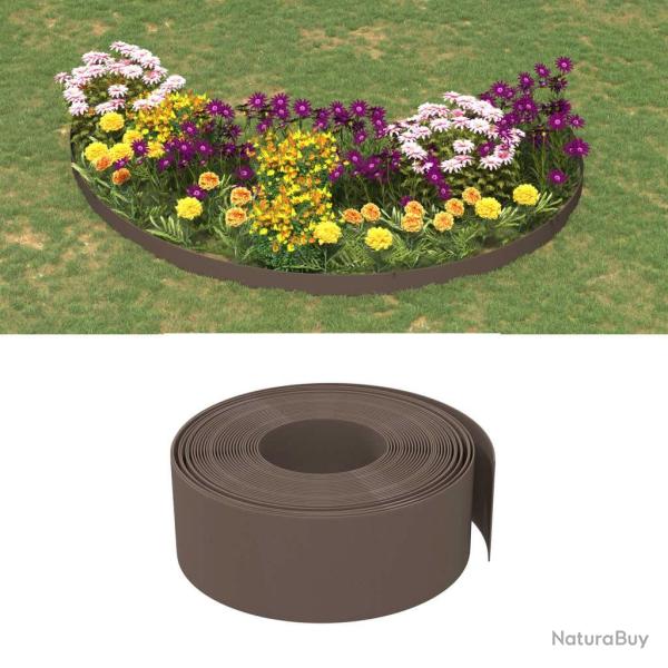 Bordure de jardin marron 10 m 20 cm poly�thyl�ne