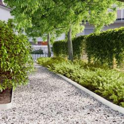 Bordures de pelouse 10 pcs blanc 10x103 cm acier lamin&eacute; &agrave; froid