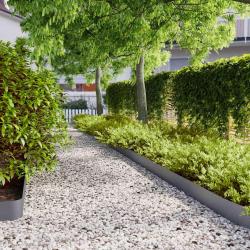 Bordures pelouse 10pcs anthracite 15x103cm acier lamin&eacute; &agrave; froid