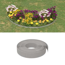 Bordures de jardin 5 pcs gris 10 m 10 cm poly&eacute;thyl&egrave;ne
