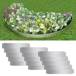 Cl&ocirc;ture de pelouse 15 pcs Acier galvanis&eacute; 100x20 cm