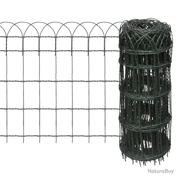 Bordure de pelouse Fer enduit de poudre 25x0,65 m
