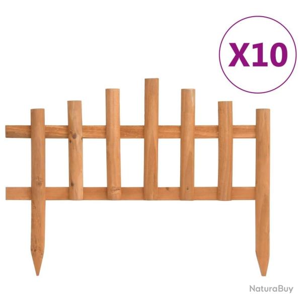 Bordure de jardin 10 pcs Bois de sapin 4,4 m alsavelo