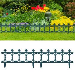 Bordures de jardin 16 pcs Vert 10 m PP