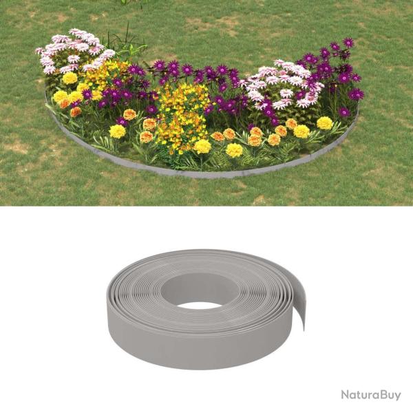 Bordure de jardin Gris 10 m 10 cm poly�thyl�ne alsavelo