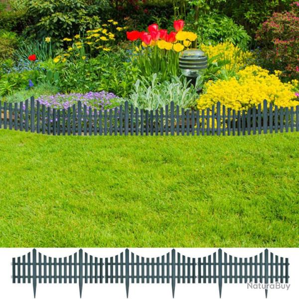 Bordures de pelouse 17 pcs 10 m Vert alsavelo