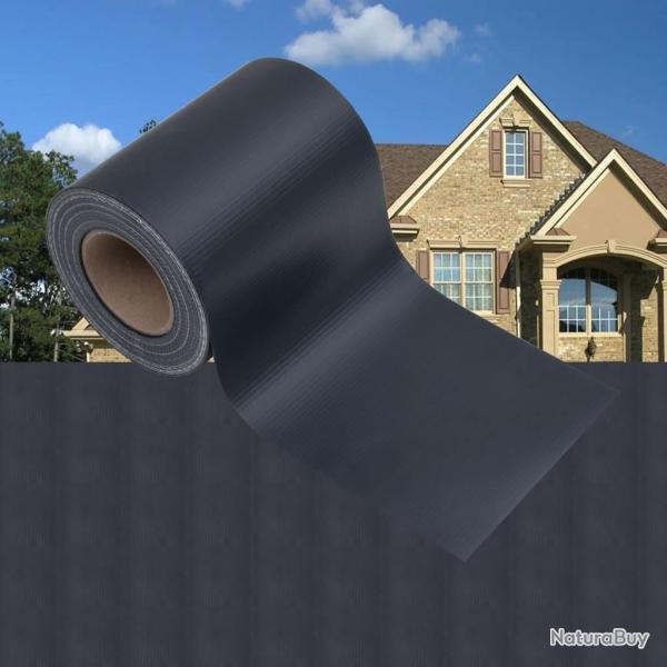 �cran d'intimit� de jardin PVC 35x0,19 m Gris fonc� mat