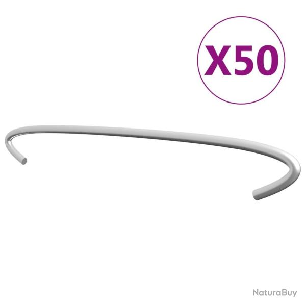 Crochets de gabion 50 pcs Acier galvanis� 40 cm alsavelo