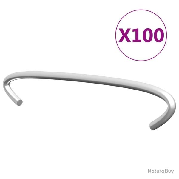 Crochets de gabion 100 pcs Acier galvanis� 10 cm alsavelo