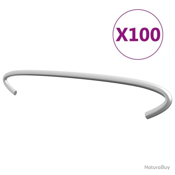 Crochets de gabion 100 pcs Acier galvanis� 20 cm