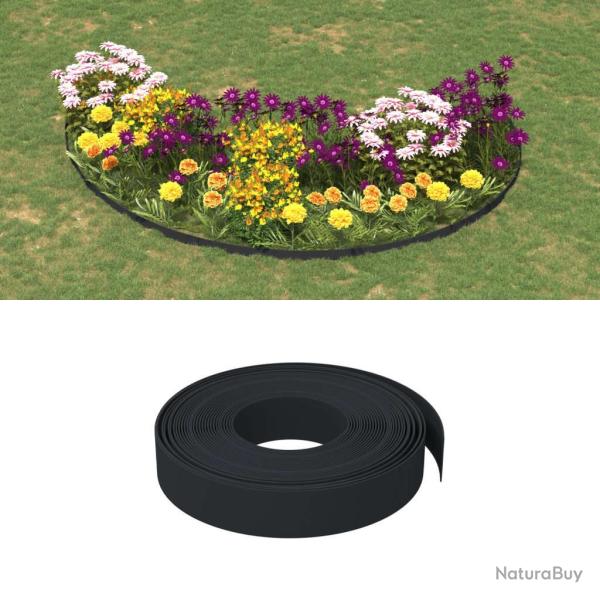 Bordure de jardin noir 10 m 10 cm poly�thyl�ne alsavelo