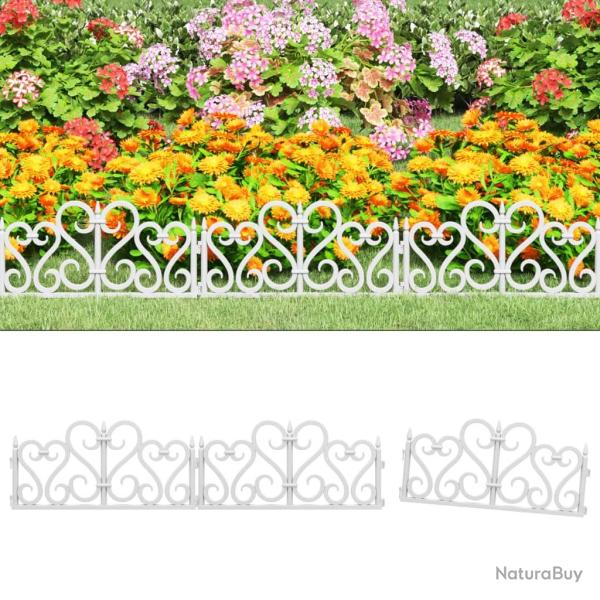 Bordures de pelouse 17 pcs Blanc 10 m PP alsavelo